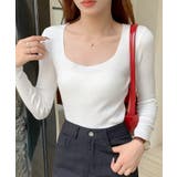 スクエアネックリブトップス リブニット 薄手ニット | Riff | 詳細画像26 