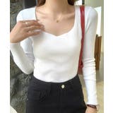 スクエアネックリブトップス リブニット 薄手ニット | Riff | 詳細画像29 