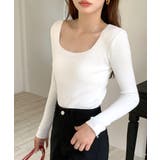 スクエアネックリブトップス リブニット 薄手ニット | Riff | 詳細画像31 