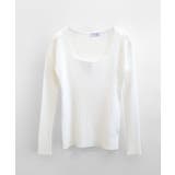 スクエアネックリブトップス リブニット 薄手ニット | Riff | 詳細画像37 