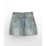 デニムミニスカート ショート丈スカート 切りっぱなし | Riff | 詳細画像15 