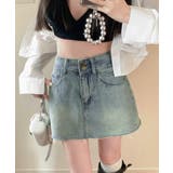 デニムミニスカート ショート丈スカート 切りっぱなし | Riff | 詳細画像2 