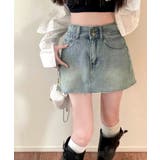 デニムミニスカート ショート丈スカート 切りっぱなし | Riff | 詳細画像3 