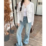 ツイードジャケット ノーカラージャケット フリンジ | Riff | 詳細画像12