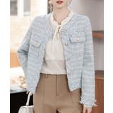 ツイードジャケット ノーカラージャケット フリンジ | Riff | 詳細画像14