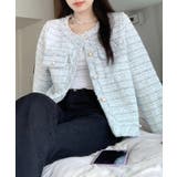 ツイードジャケット ノーカラージャケット フリンジ | Riff | 詳細画像24