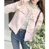 ツイードジャケット ノーカラージャケット フリンジ | Riff | 詳細画像31