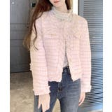 ツイードジャケット ノーカラージャケット フリンジ | Riff | 詳細画像34