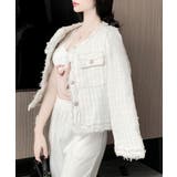 ツイードジャケット ノーカラージャケット フリンジ | Riff | 詳細画像7