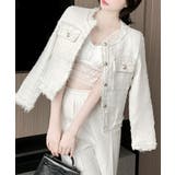 ツイードジャケット ノーカラージャケット フリンジ | Riff | 詳細画像8