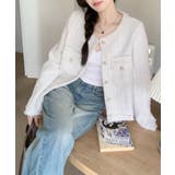 ツイードジャケット ノーカラージャケット フリンジ | Riff | 詳細画像9