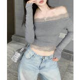 レース切り替えオフショル ワンショル ストレッチ | Riff | 詳細画像10 