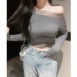 レース切り替えオフショル ワンショル ストレッチ | Riff | 詳細画像12 