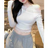 レース切り替えオフショル ワンショル ストレッチ | Riff | 詳細画像18 