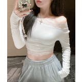 レース切り替えオフショル ワンショル ストレッチ | Riff | 詳細画像22 