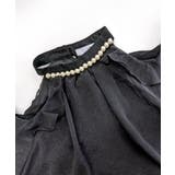 パールネックオープンショルダーシフォンブラウス フリル 肩開き | Riff | 詳細画像17 