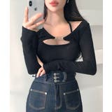 金具付きボレロ＆ホルターキャミソール レイヤード 重ね着 | Riff | 詳細画像2 