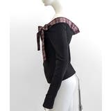 チェックリボンオフショルトップス オフショルダー Tシャツ | Riff | 詳細画像25 