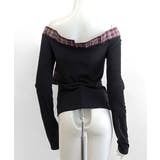 チェックリボンオフショルトップス オフショルダー Tシャツ | Riff | 詳細画像26 