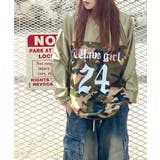 迷彩柄ナンバープリントトップス メッシュ Vネック | Riff | 詳細画像10 