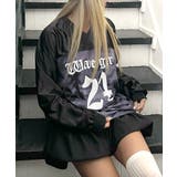 迷彩柄ナンバープリントトップス メッシュ Vネック | Riff | 詳細画像6 