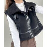 ムートンボアベスト ジップベスト ジャケット | Riff | 詳細画像12 