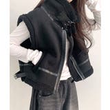 ムートンボアベスト ジップベスト ジャケット | Riff | 詳細画像17 