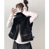 ムートンボアベスト ジップベスト ジャケット | Riff | 詳細画像20 