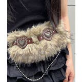 ハートバックルチェーン付きファーベルト フェイクファー 太ベルト | Riff | 詳細画像10