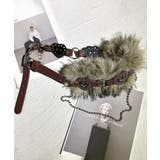 ハートバックルチェーン付きファーベルト フェイクファー 太ベルト | Riff | 詳細画像12