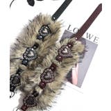 ハートバックルチェーン付きファーベルト フェイクファー 太ベルト | Riff | 詳細画像2