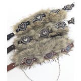 ハートバックルチェーン付きファーベルト フェイクファー 太ベルト | Riff | 詳細画像20