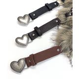 ハートバックルチェーン付きファーベルト フェイクファー 太ベルト | Riff | 詳細画像21