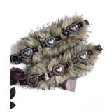 ハートバックルチェーン付きファーベルト フェイクファー 太ベルト | Riff | 詳細画像4