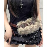 ハートバックルチェーン付きファーベルト フェイクファー 太ベルト | Riff | 詳細画像9