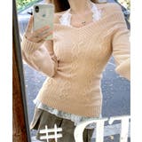 Vネックケーブルニット オフショルダー ケーブル編み | Riff | 詳細画像26 