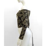 迷彩柄オフショルトップス ロゴ刺繍 オフショルダー | Riff | 詳細画像15 