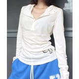 フード付き袖ロゴプリントパーカー ロンT 薄手パーカー | Riff | 詳細画像10 