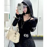 フード付き袖ロゴプリントパーカー ロンT 薄手パーカー | Riff | 詳細画像14 