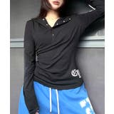 フード付き袖ロゴプリントパーカー ロンT 薄手パーカー | Riff | 詳細画像16 