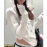 フード付き袖ロゴプリントパーカー ロンT 薄手パーカー | Riff | 詳細画像3 