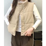 ベージュ | コーデュロイ中綿ベスト ダウンベスト ジャケット | Riff