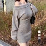 ワンショルニットミニワンピース オフショル セーター | Riff | 詳細画像1