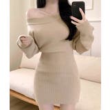 ワンショルニットミニワンピース オフショル セーター | Riff | 詳細画像18