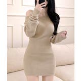 ワンショルニットミニワンピース オフショル セーター | Riff | 詳細画像20