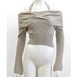 ホルターネックオフショルリブニット オフショルダー リブ編み | Riff | 詳細画像22 