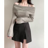 ホルターネックオフショルリブニット オフショルダー リブ編み | Riff | 詳細画像3 