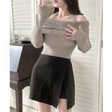 ホルターネックオフショルリブニット オフショルダー リブ編み | Riff | 詳細画像5 