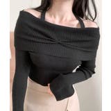 ホルターネックオフショルリブニット オフショルダー リブ編み | Riff | 詳細画像8 