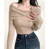 モカ | ホルターネックオフショルリブニット オフショルダー リブ編み | Riff